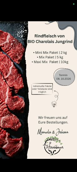Bild von 5 kg  Kennenlern-Paket Rindfleisch vom Bio-Charolais Rind